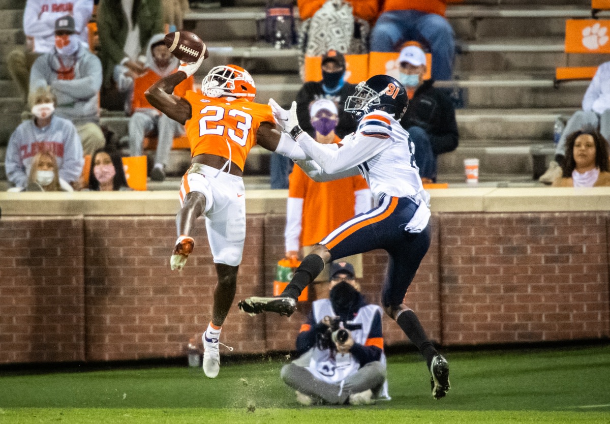 Clemson CB Andrew Booth Jr. makes interception